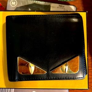 Authentic Fendi Bug eyes bi fold wallet